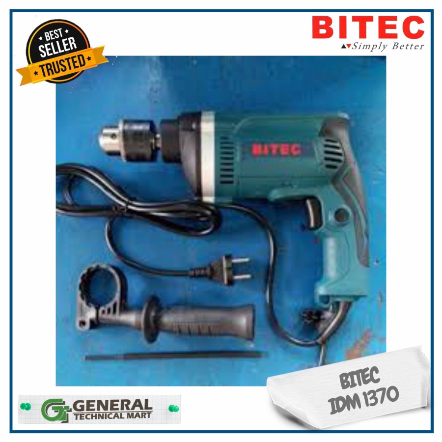 MESIN BOR TEMBOK BETON 13mm IMPACT DRILL IDM1370 BITEC IDM 1370