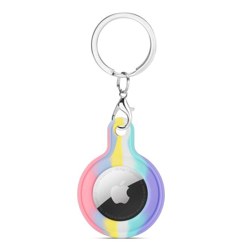 AirTag Silicone Protective Case Cover Pride Rainbow Keychain AirTag Case AirTag SIlicon Case