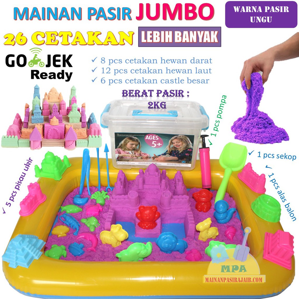  Mainan  Pasir  Ajaib  Edukatif Anak  Magic Model Sand Super 