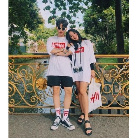 MYSTIQUE.ID-BAJU KAOS COUPLE IMAGE T-SHIRT LUCU DAN AESTHETIC