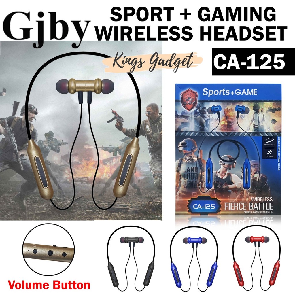 EARPHONE SPORT WIRELESS HEADPHONE GAMING GJBY CA-125