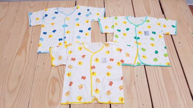 (3Pcs) Baju Bayi SNI Kemeja Tangan Pendek Newborn 0-3 Bulan Shankusen BAJU SHANKUSEN TANGAN PENDEK-4