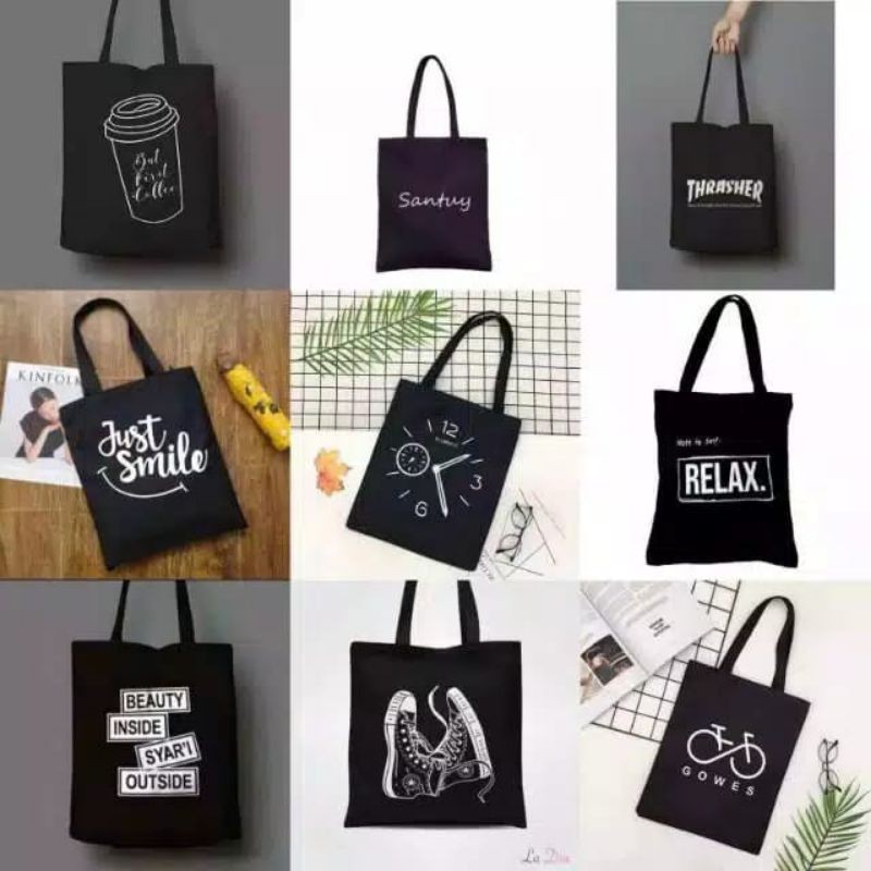 Tote Bag Kpop Pakai Perekat custom Motif