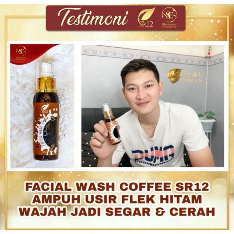 BEST SELLER FACIAL WASH KOPI COFFE SR12 HERBAL SKINCARE SABUN CAIR AROMA KOPI MULUS GLOWING MENCERAHKAN MENGHILANGKAN FLEK HITAM MEMBANDEL AMPUH