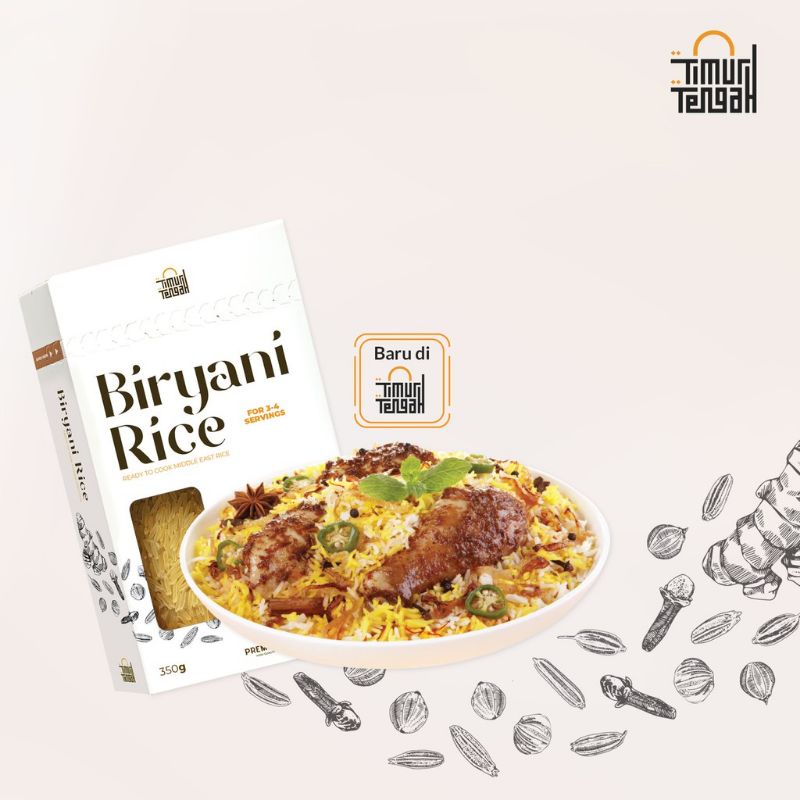 

Biryani Rice Timur Tengah 350gr Paket Beras Basmati + Bumbu Premium High Quality
