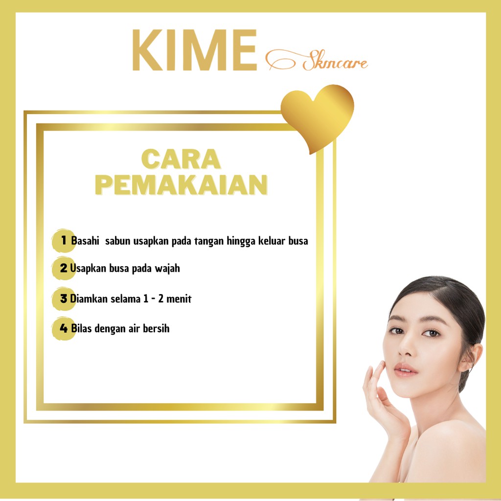 [ BPOM ] Sabun KIME Brightening Soap Pemutih Wajah &amp; Badan