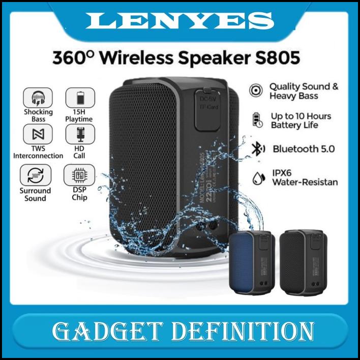 Speaker Bluetooth Lenyes S805 Waterproof Tws