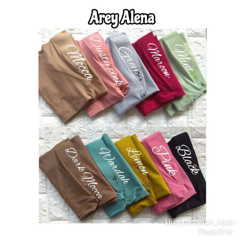 (Original Arey) ALENA•• Hijab Instan. Khimar Instan polos.jilbab instan. bergo polos