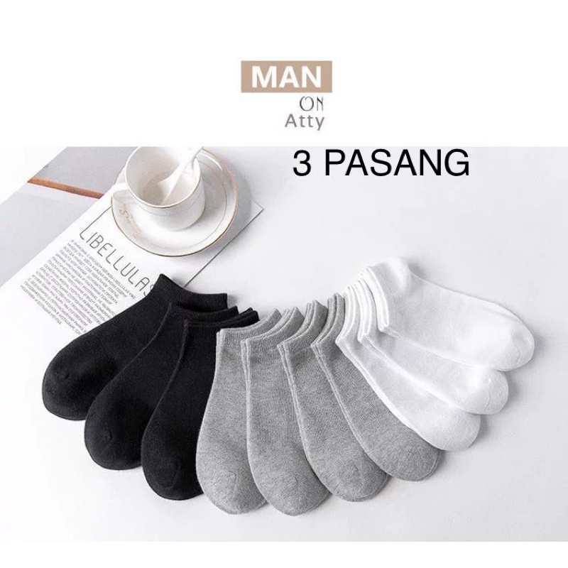 PROMO 3 PASANG KAOS KAKI PENDEK MATAKAKI PRIA WANITA DEWASA