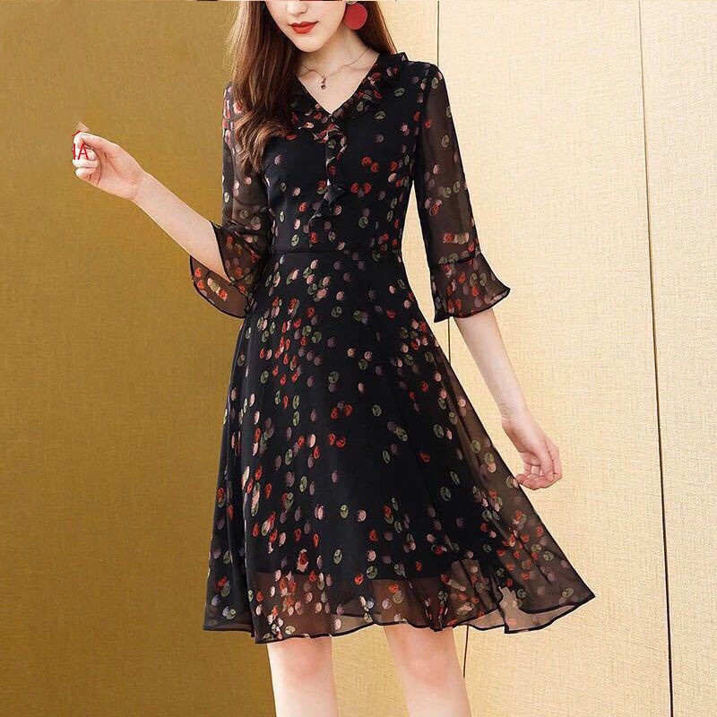 COD DERSS/dress bunga/dress bunga korea/dress korea/midi dress korea/long dress korea/dress bunga