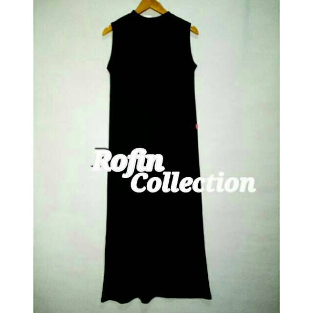 baju gamis wanita dress muslim terbaru RofinCollection Gamis Manset Buntung Non Lengan Gamis Lekbon 