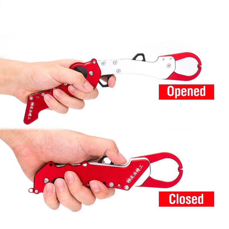 Fish Accessories Collapsible Portable Lightweight 28.3Cm/182G Folding Fish Lip Gripper Foldable 18.5Cm