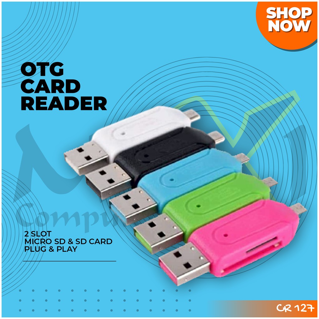 Card Reader + OTG Micro USB 2 Slot USB 2.0 Card Reader
