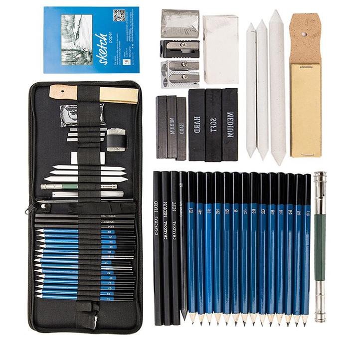 

Mudah 1Set Sketching Drawing Kit Tools Pensil Gambar Lukis Sketsa Art Manga Limited
