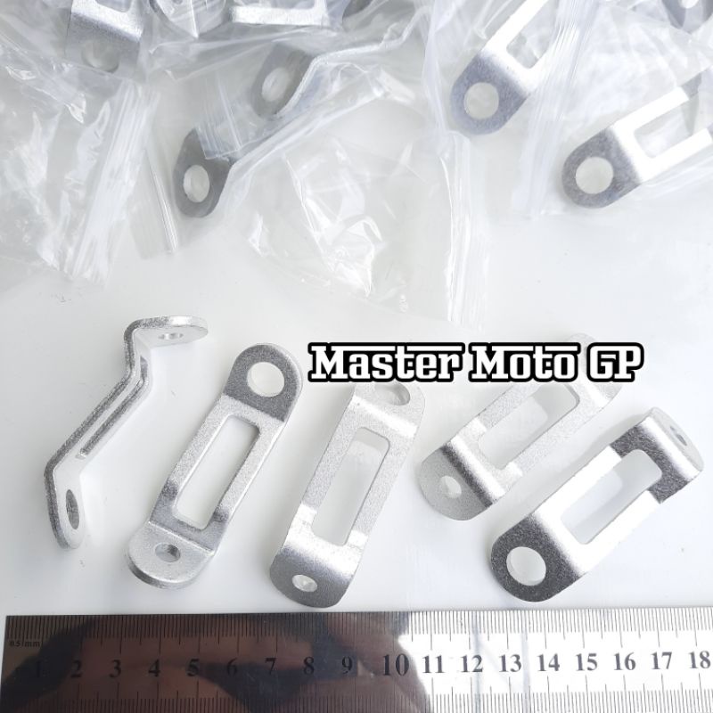 Breket Tabung minyak rem CNC Silver breket Minyak Rem pelengkapan Master Rem Universal