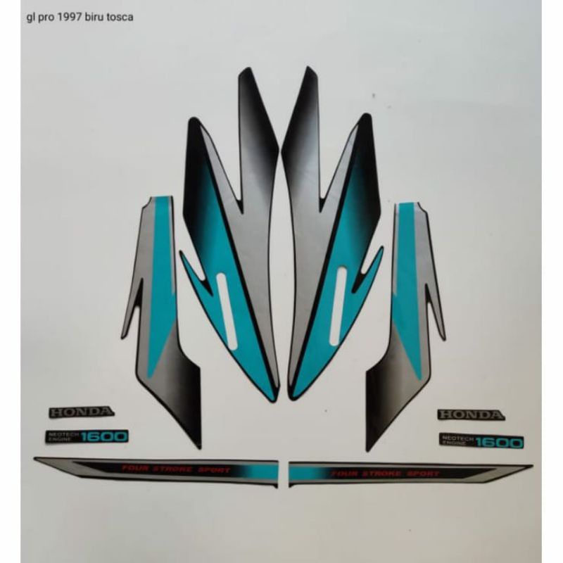 STRIPING GL PRO 1997 BIRU TOSCA, striping honda gl pro tahun 97 biru tosca