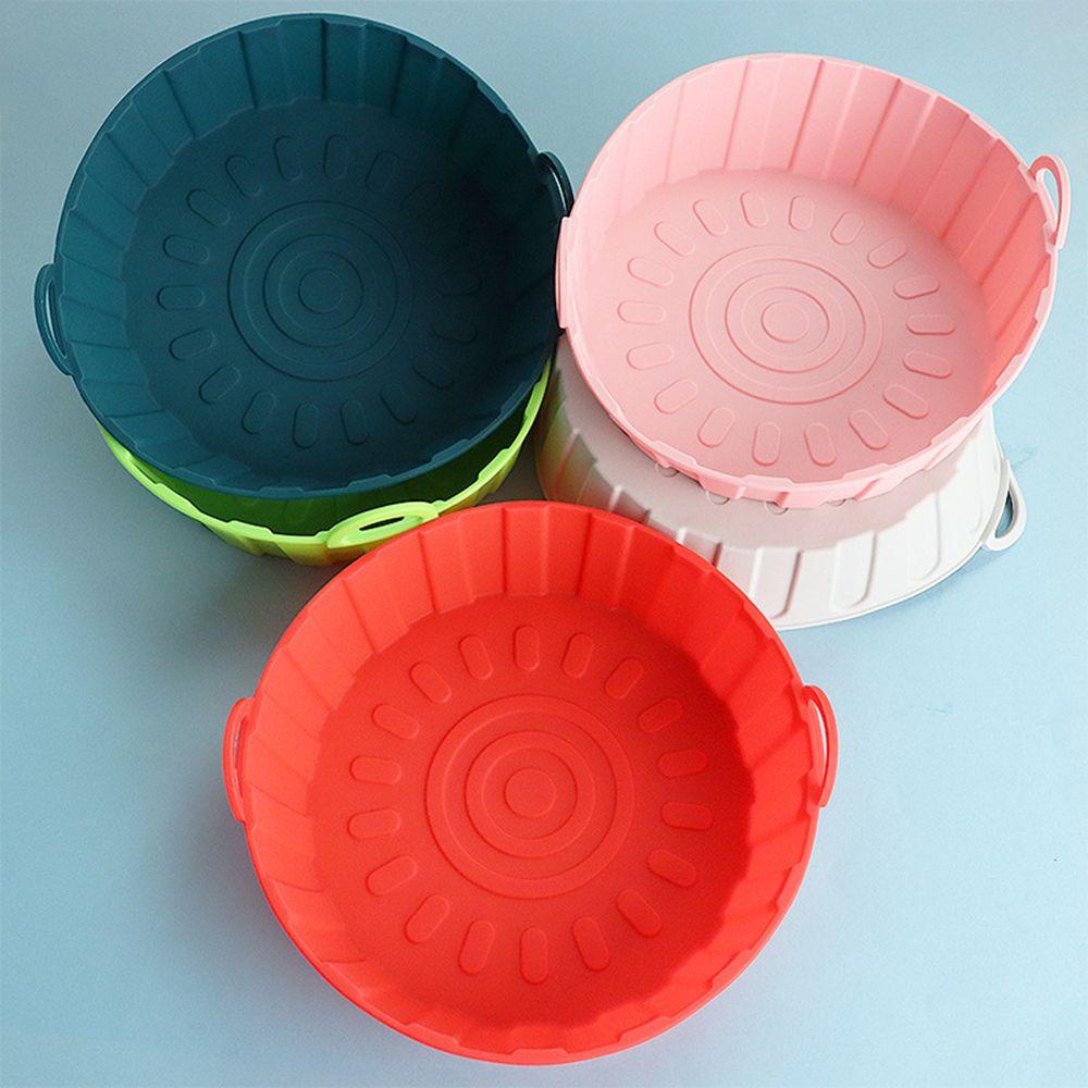 Solighter Panci Silikon Bulat Pengganti Reusable Pizza Plate AirFryer Aksesoris Baking Basket