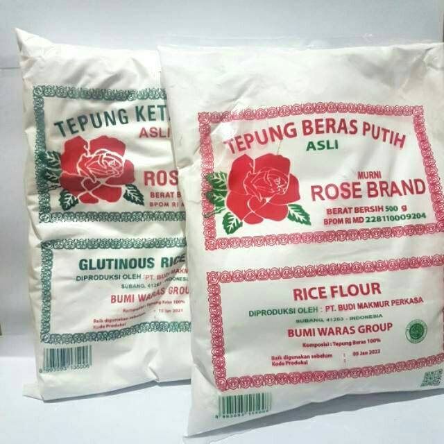 

RoseBrand Tepung Beras/Tepung Ketan/Tapioka 500gr