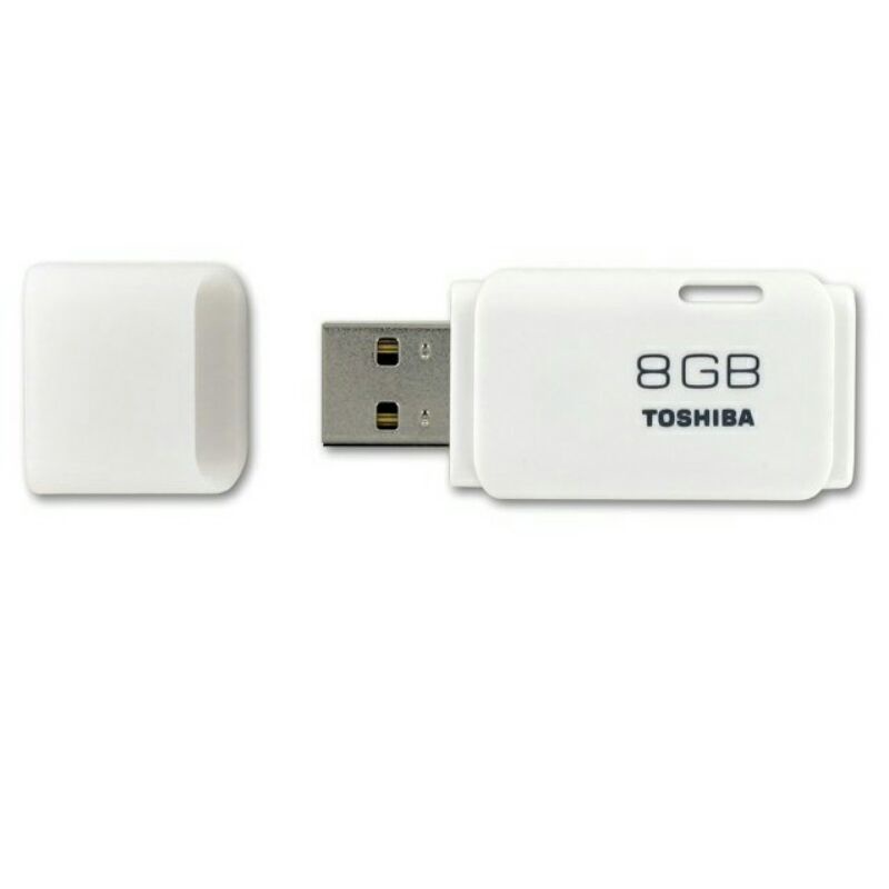 Toshiba Hayabusa USB Flash Drive 8GB - White [BULK PACKING]