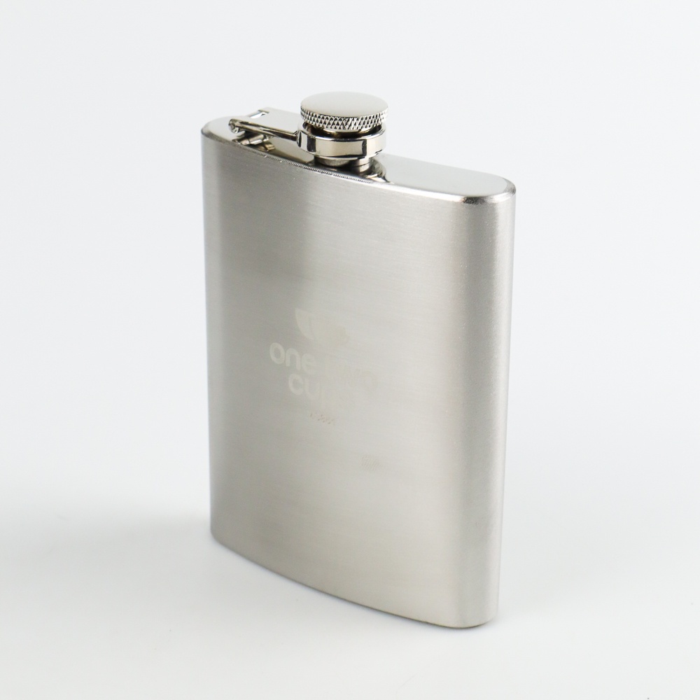 Botol Minum Wine Bir Flask Hip Square Shape 8oz Stainless Steel