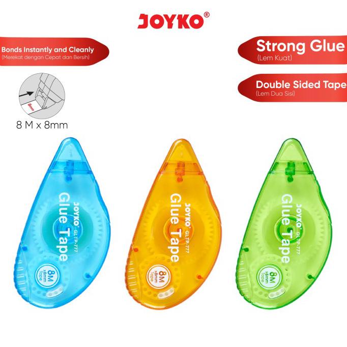 

Promo Awal tahun Glue Tape Lem Pita Dua Sisi Doubel Sided Tape Roll Joyko GLTP-777 Big Sale