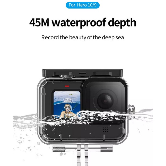 Telesin Underwater 50M Waterproof Diving Case Gopro Hero 10 / 9