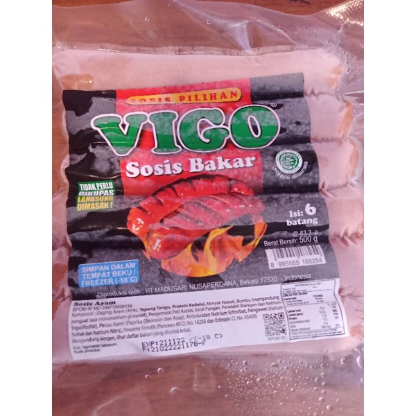 

Vigo Sosis Ayam Bakar isi 6 (500 gr) (frozen food)