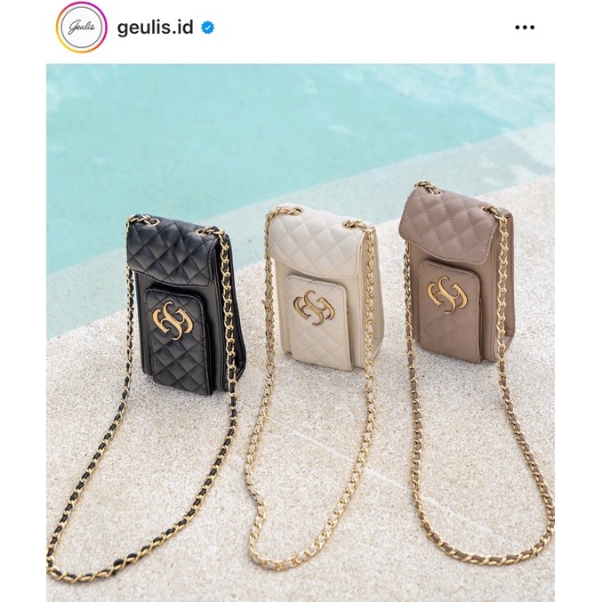 AUDREY PHONE BAG BY GEULIS - TAUPE