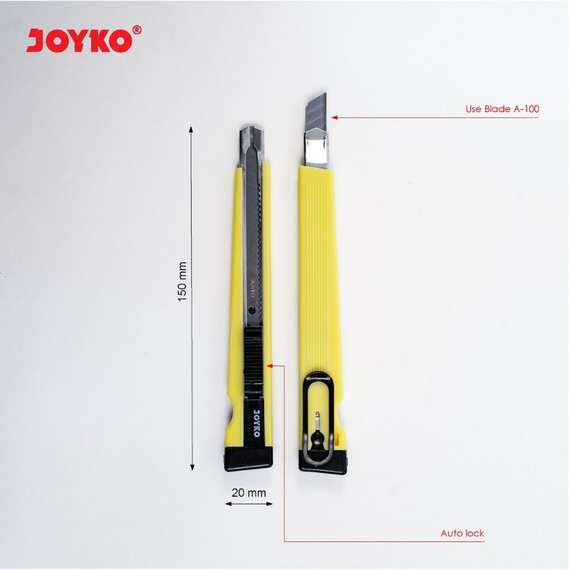 

Joyko Cutter A-300A/L-500 / Refill Pisau Blade A-100/L-150. Alat Pemotong Kertas/Silet