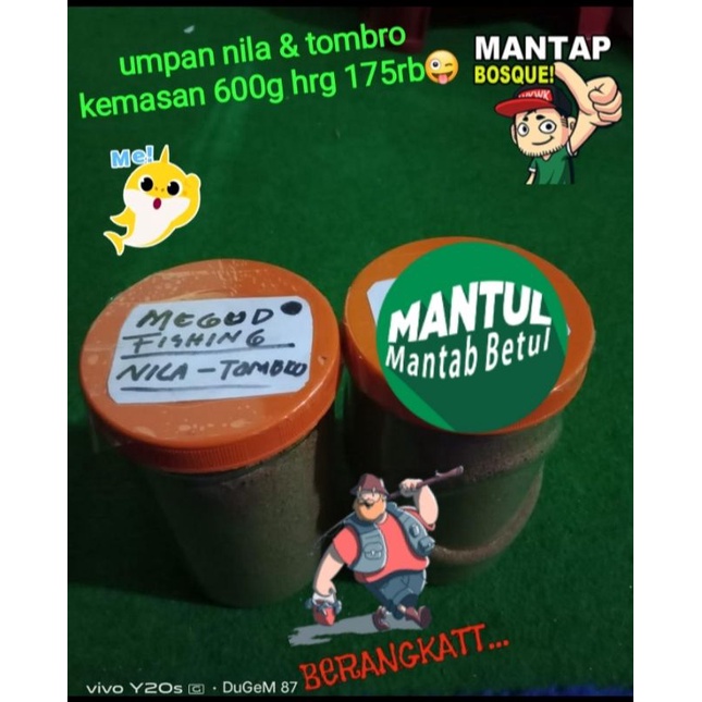 umpan ikan nila dan tombro