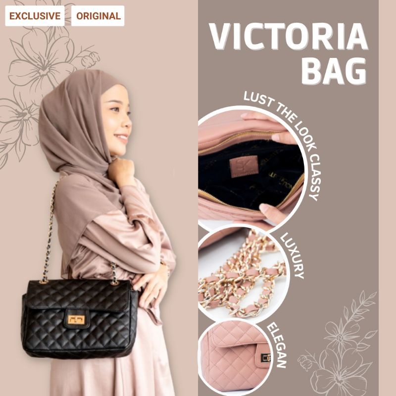 Tas Selempang Wanita Slingbag Tali Rantai Hitam Murah