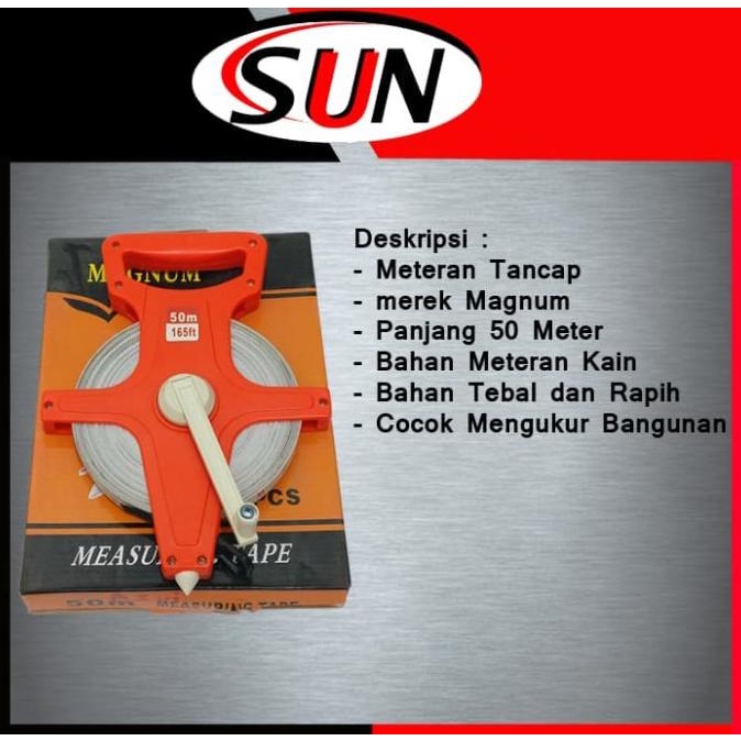 meteran 50 Meter | Meteran Roll 50 Meter | Meteran Tancap
