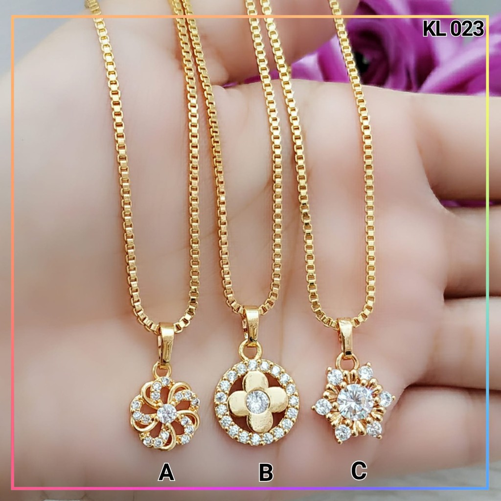 Kalung xuping kalung dewasa permata KL 023 lapis emas gold