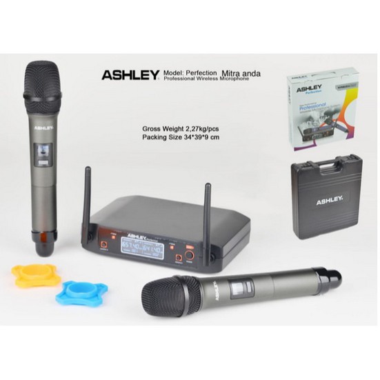 Mic Wireless Ashley Perfection Free koper Handheld original garansi RESMI