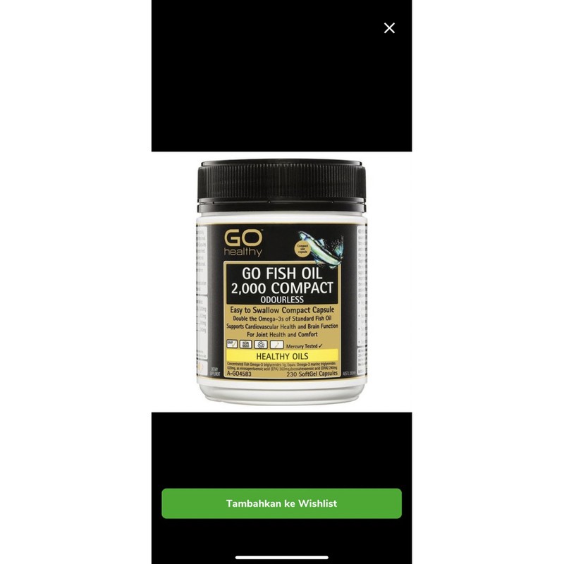 Go healthy fish oil 2000mg 230capsule