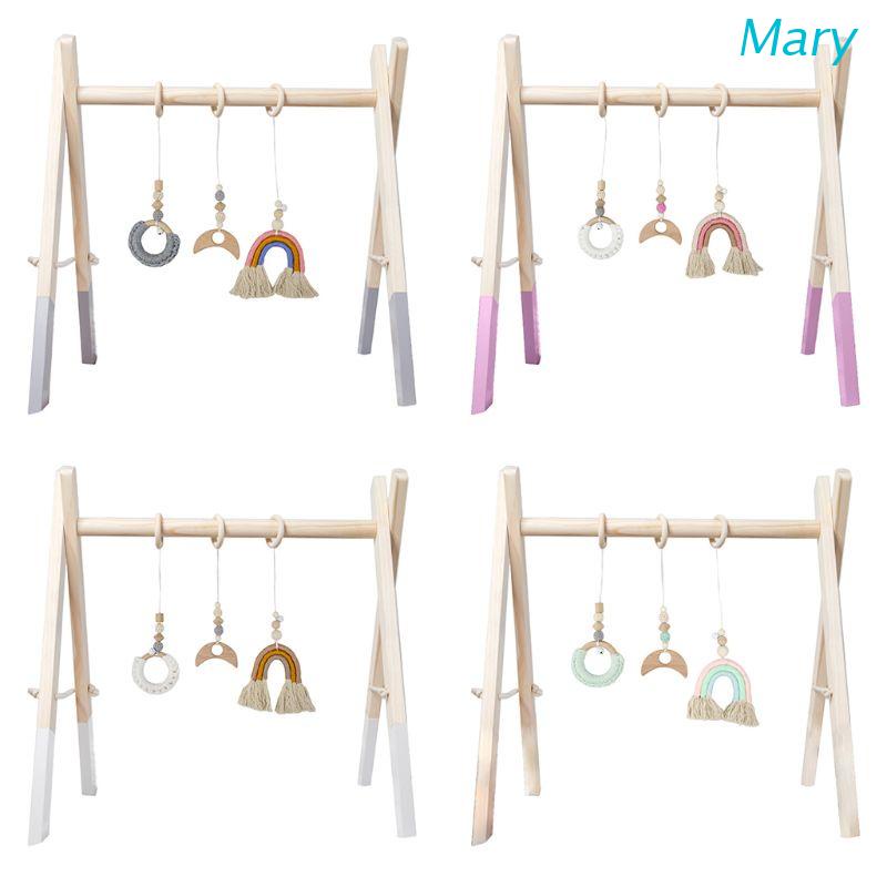 Mary 1 Set Mainan Gantung Gaya Nordic Motif Kartun Bahan Kayu Untuk Dekorasi Kamar Bayi / Anak