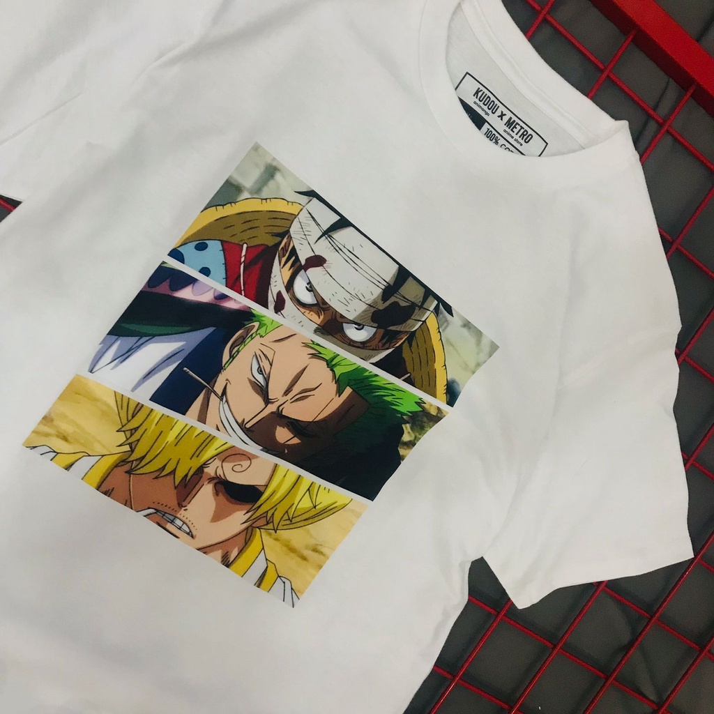 Tshirt Luffy, Zoro, Sanji Eyes Anime Manga One Piece Premium Unisex