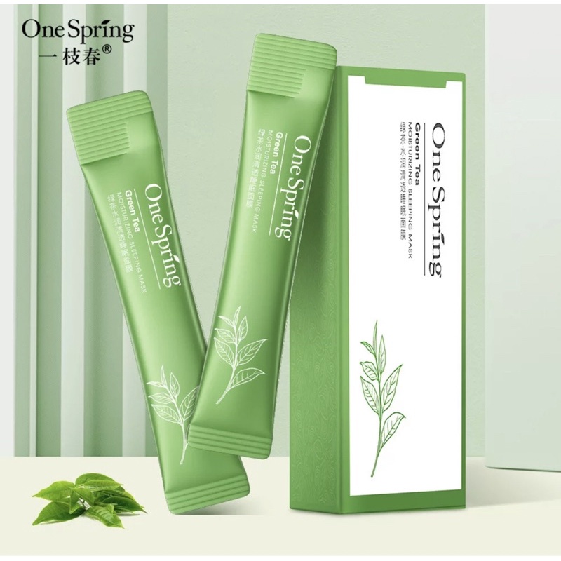 One Spring Green tea Sleeping Mask isi 20 pcs