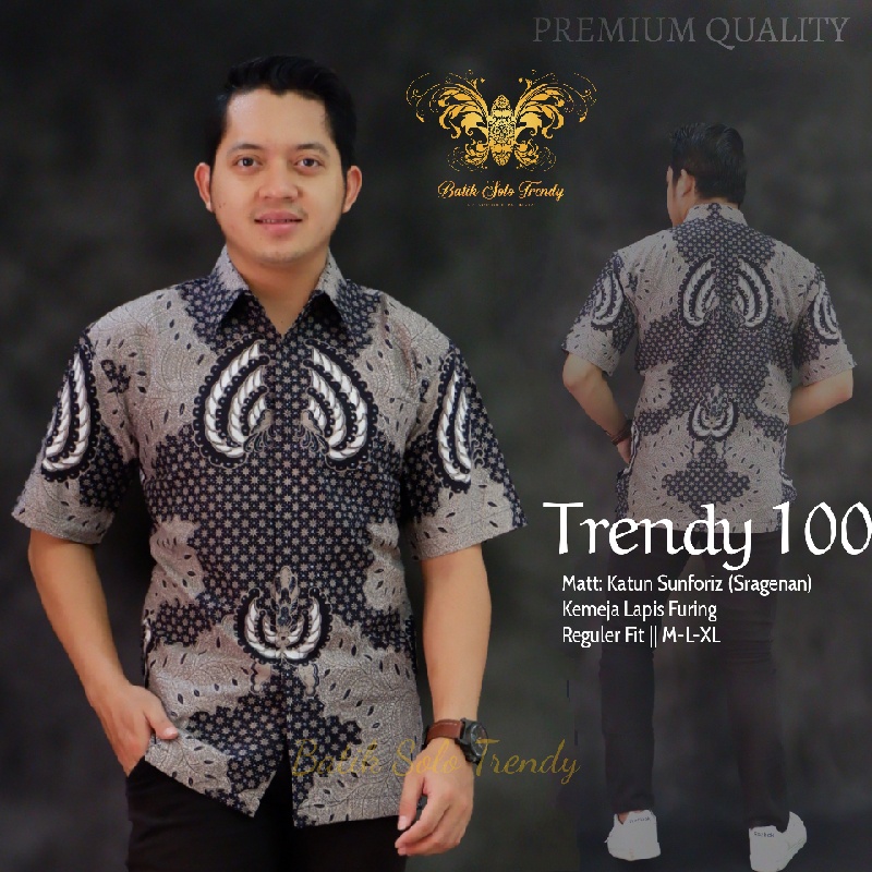 TRENDY 100 PENDEK KEMEJA BATIK LENGAN PENDEK KAIN HALUS MURAH