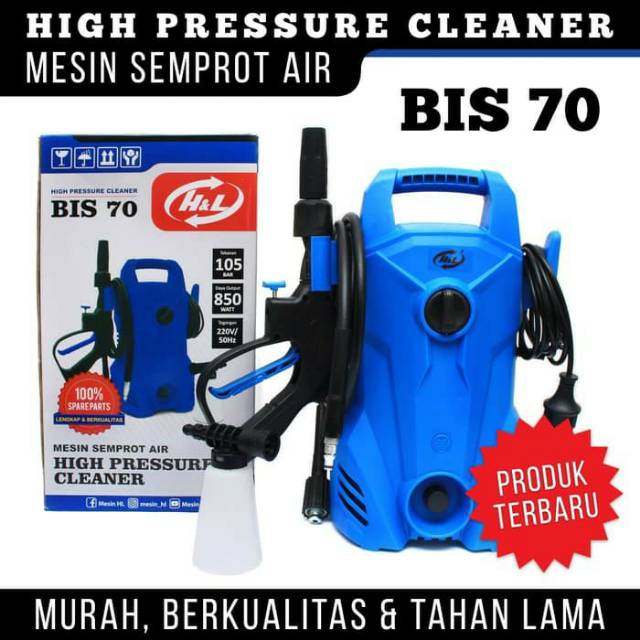 Jet Celaner Mesin Cuci Steam Motor dan Mobil H&amp;L BIS70 High Pressure