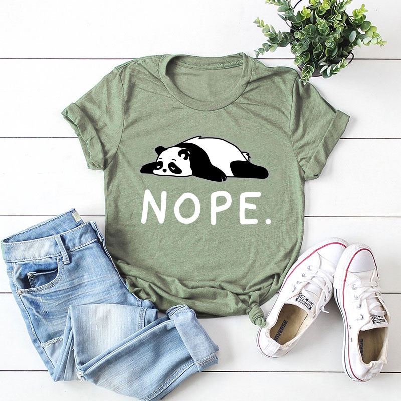 MYSTIQUE.ID-BAJU KAOS NOPE PANDA T-SHIRT LUCU DAN AESTHETIC