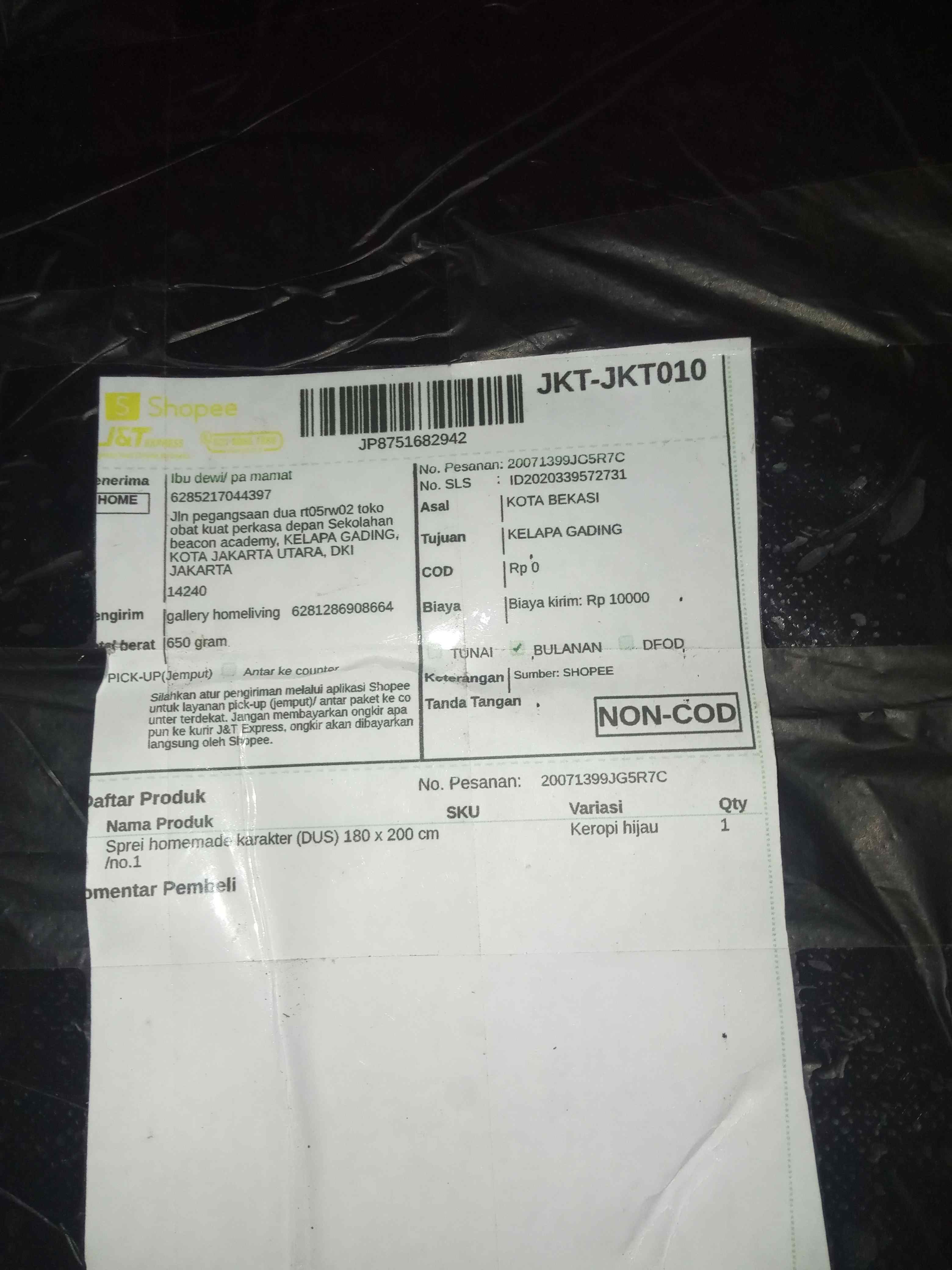 Sprei Homemade Karakter (dus) 180 X 200 Cm /no.1