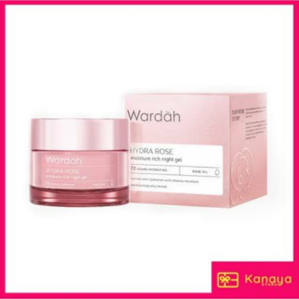 (BISA COD) Wardah Hydra Rose Moisture Rich Night Gel