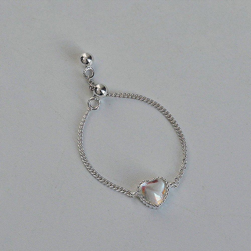 Cincin Jari Telunjuk Adjustable Dengan Liontin Batu Bulan Warna Gradasi Untuk Wanita