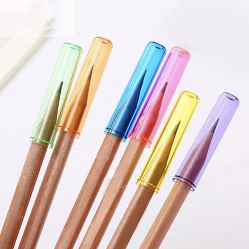 

[COD] 6 Pcs PENUTUP PENSIL Bahan Plastik Transparan untuk Kantor / Tutup Pensil