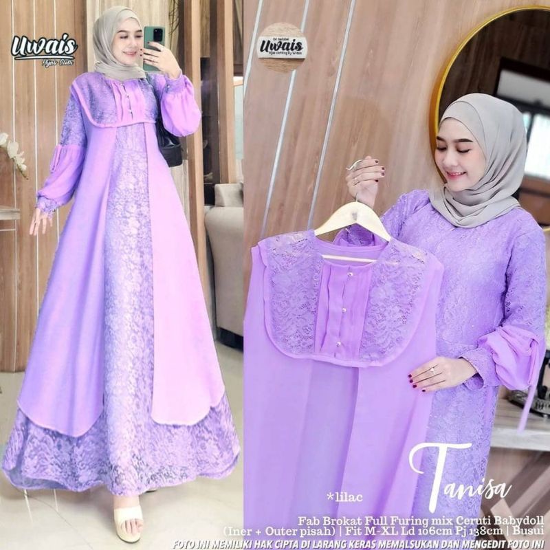 TANISA BY UWAIS INNER BRUKAT + OUTER CERUTY MIX BRUKAT