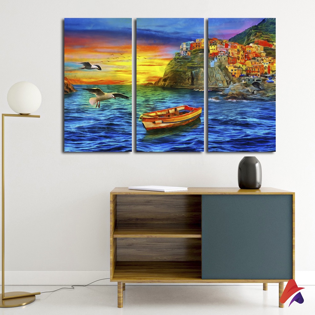 HIASAN DINDING SATU SET ILUSTRASI WALL DECOR HIASAN DINDING ILUSTRASI PAJANGAN KAYU POSTER KAYU SET ILUSTRASI