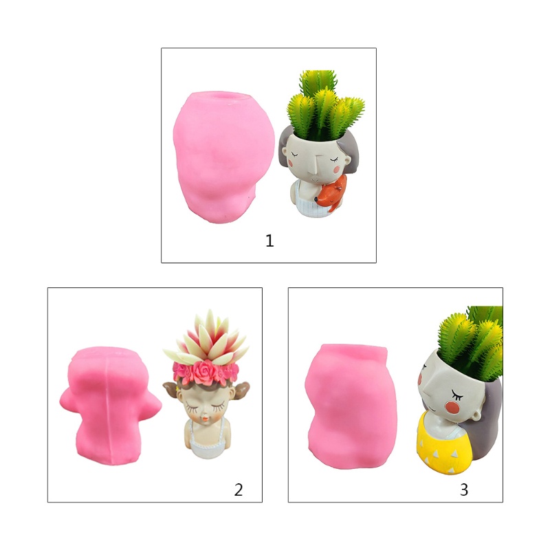 Siy Cetakan Pot Bunga Mini Bahan Silikon Reusable