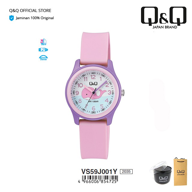 Jam Tangan Anak Q&Q QnQ QQ Original Jam Tangan Anak Analog - VS59 VS59J Tahan Air 10 BAR(Y0P9) REAL 