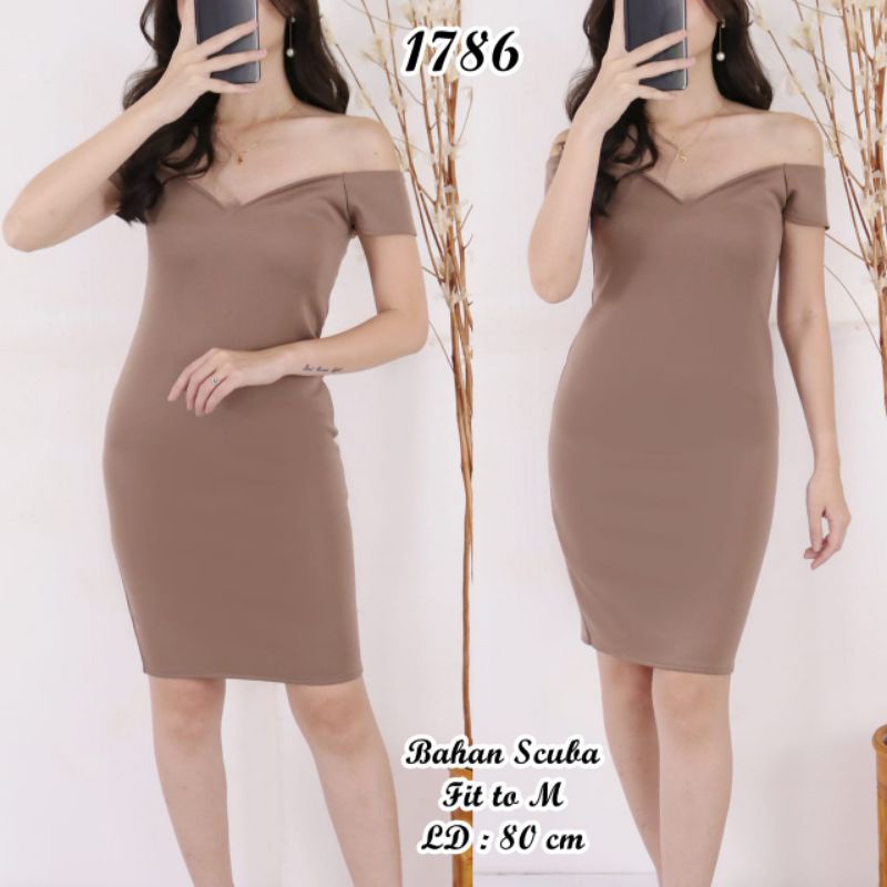 dress scuba 1786 import dress wanita import